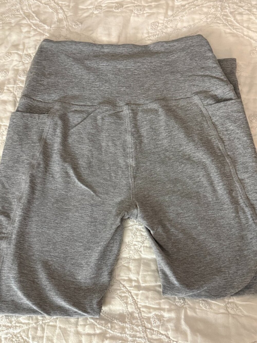Beyond Yoga x Peloton Gray High Waisted Leggings Heathered Activewear